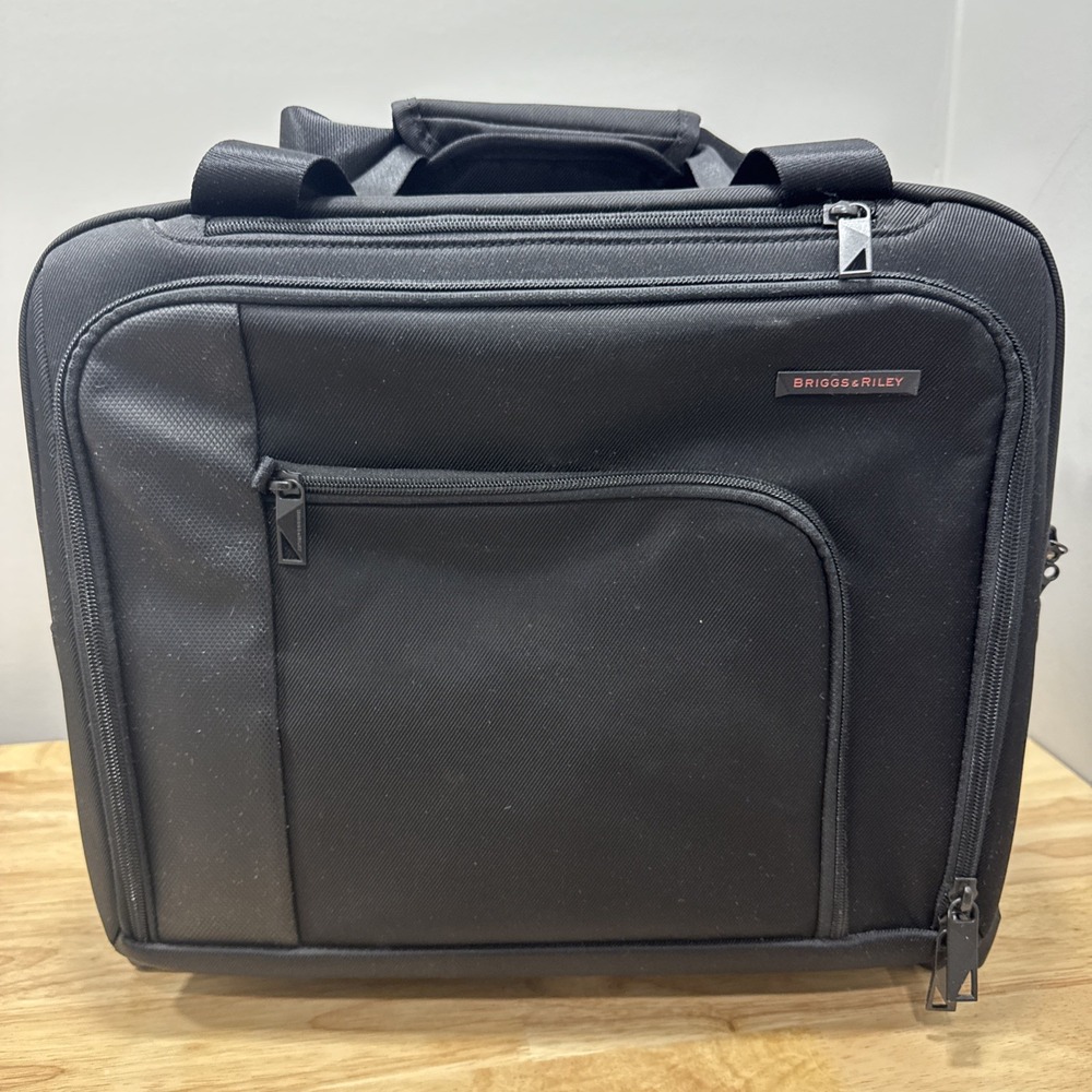 Briggs & Riley Black Rolling Briefcase Carry On Travel Bag Laptop Work Case